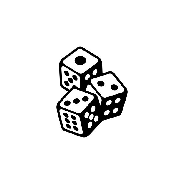 Tres dados, un símbolo clásico de la suerte y el juego