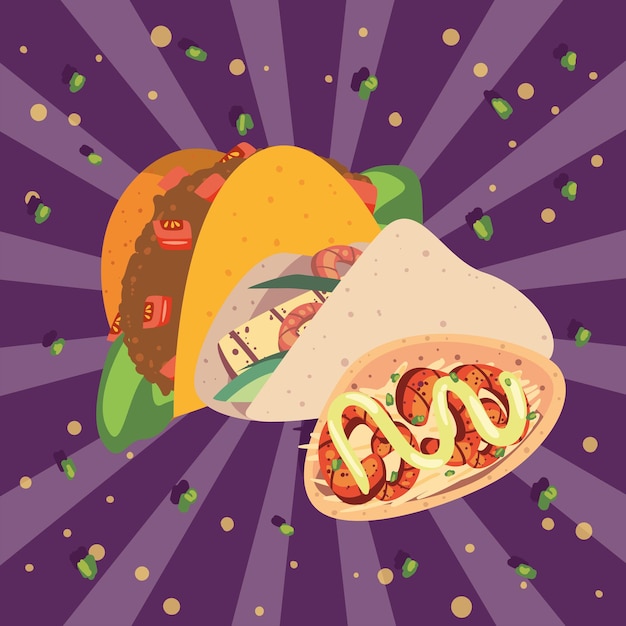 Tres deliciosos tacos