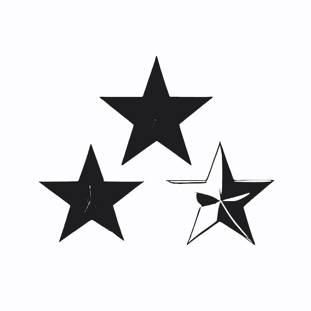 tres estrellas con una que dice cinco puntos