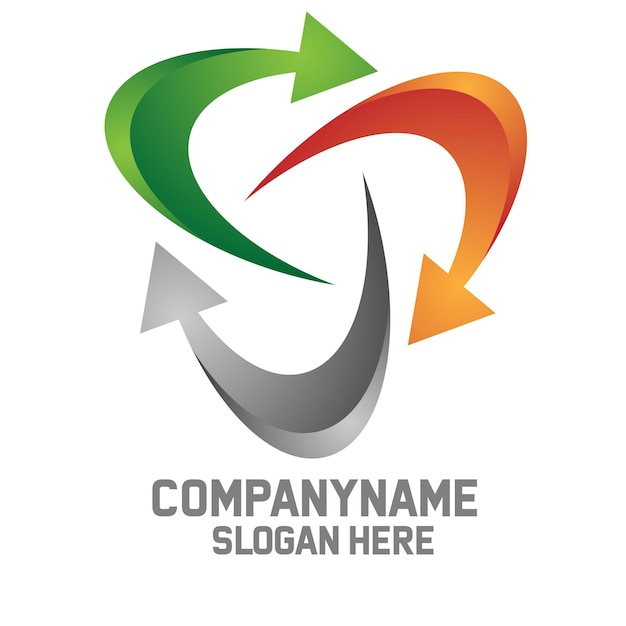 tres flechas juntas diseño de logotipo corporativo logotipo de empresa