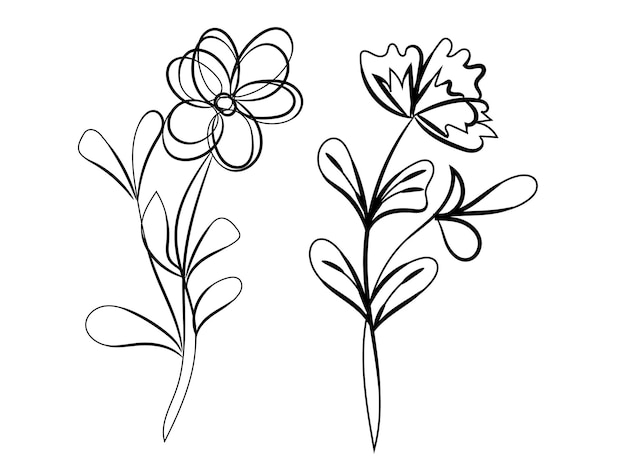 tres flores diferentes se muestran con diferentes colores