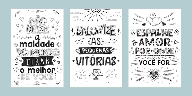 Tres frases inspiradoras en portugués brasileño