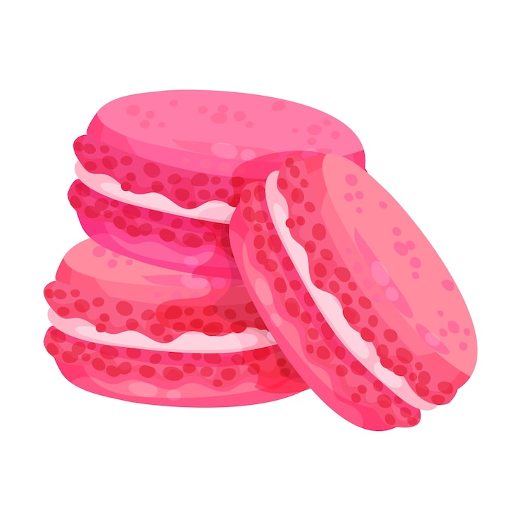 Vector tres galletas de roseta rellenas en una pila ilustración vectorial sobre un fondo blanco