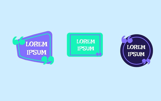 Tres marcos de citas con LOREM IPSUM