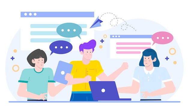 Tres personas están haciendo talleres y discusiones sobre diversidad e inclusión