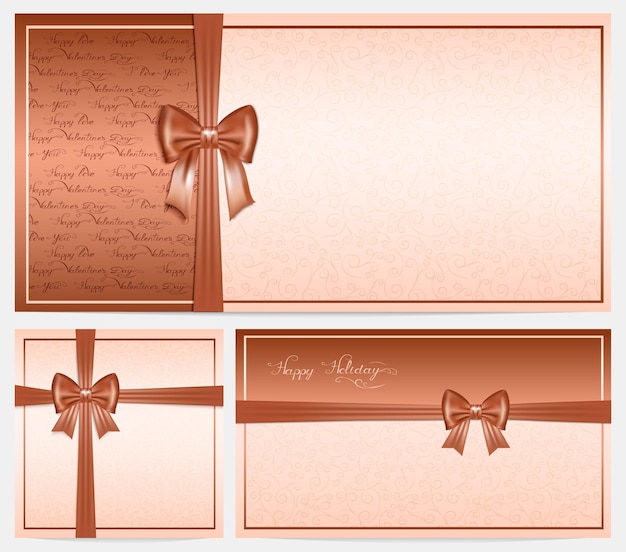 Tres tarjetas de felicitación