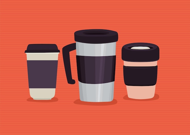 Tres tazas de cafe