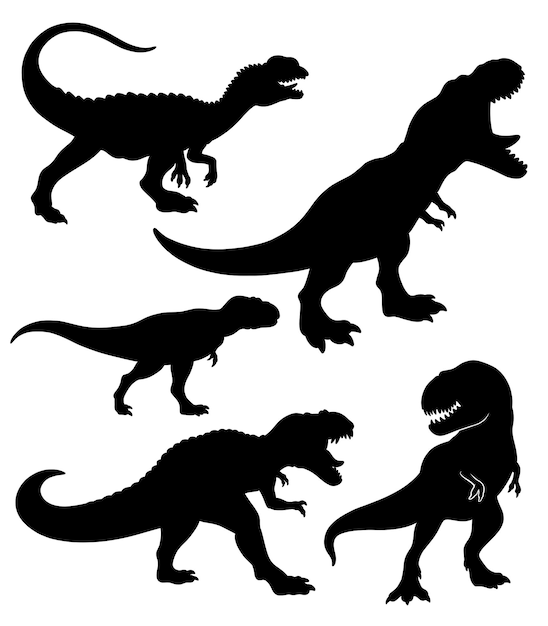 Vector trex dinosaurio reptil silueta animal