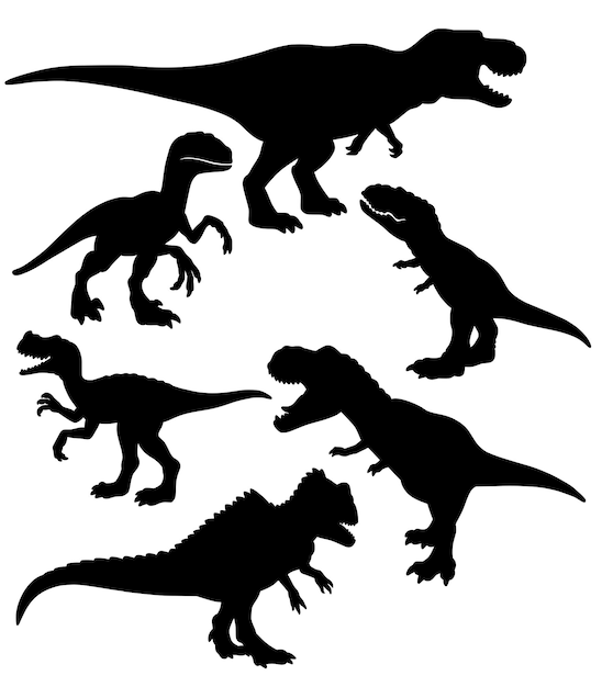 Vector trex dinosaurio reptil silueta animal