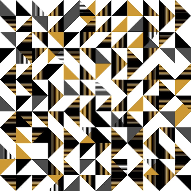 Triangular seamless pattern yellow and black unique style