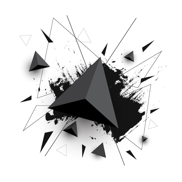 Triángulo abstracto negro