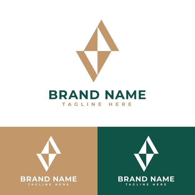 triángulo abstracto símbolo de joyería de diamante icono de logotipo plano diseño vectorial de acciones