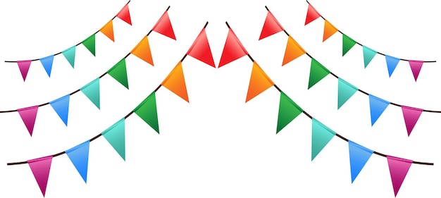 Triángulo de bandera con varios colores