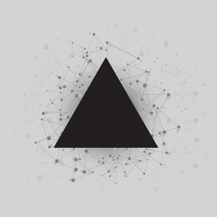 Vector triángulo la forma geométrica de un triángulo fondo moderno elemento de diseño