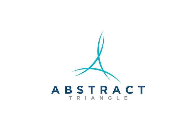 Triángulo forma línea logo diseño abstracto geométrico icono símbolo empresa moderna