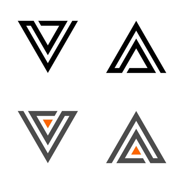 Vector triángulo forma vector logo plantilla ilustración diseño ilustración diseño vector eps 10