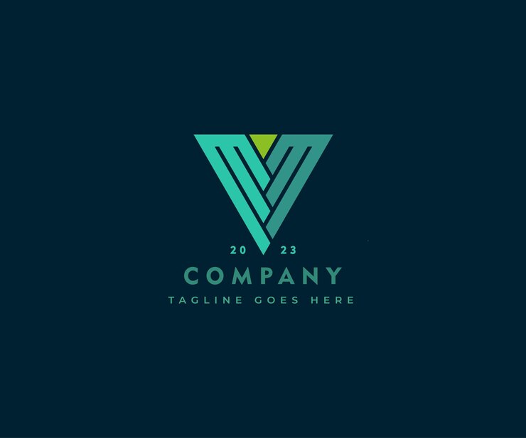 Vector triángulo geométrico logotipo vinculado letra mm vector plantilla resumen monograma símbolo ee carta utilizable para la mejor empresa de negocios moderna corporate premium