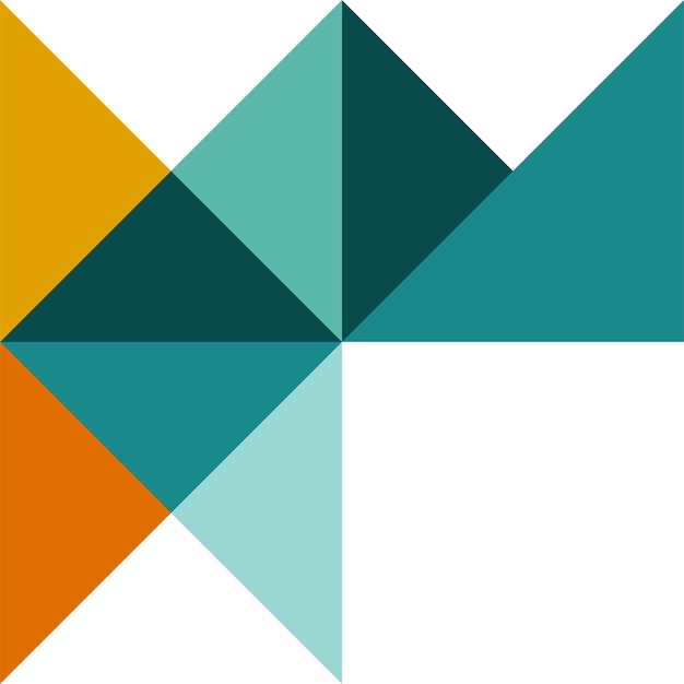 triángulo geométrico simple vector multicolor