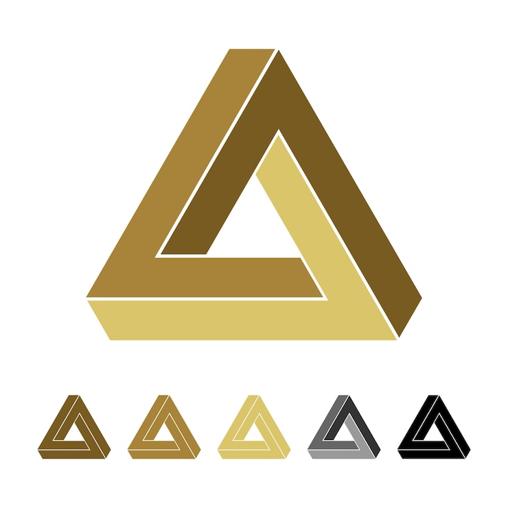 Vector triángulo infinito vector logo plantilla ilustración diseño vector eps 10