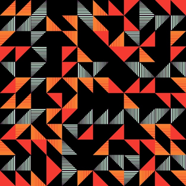 Triángulo de moda sin fisuras patrón abstracto colorido