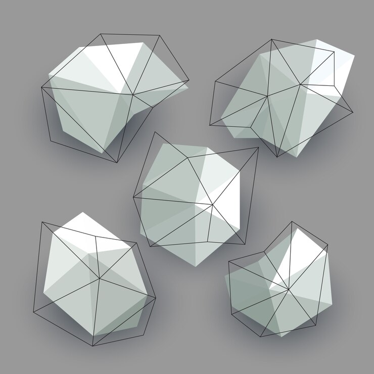 Vector triángulo bajo poli círculos conjunto. concepto de iconos de negocio abstracto.