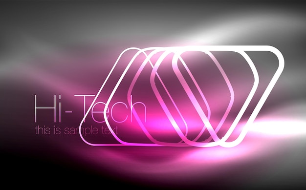 Triángulo vectorial brillante forma geométrica en espacios oscuros fondo abstracto vectorial