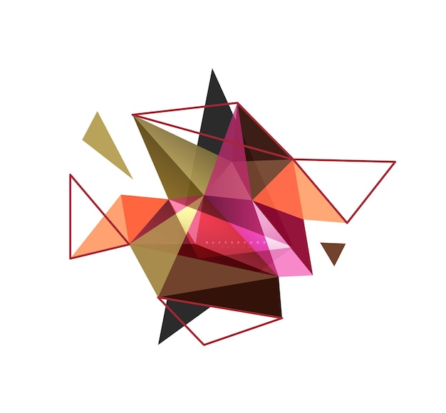 Triángulo vectorial fondo abstracto concepto de baja poli