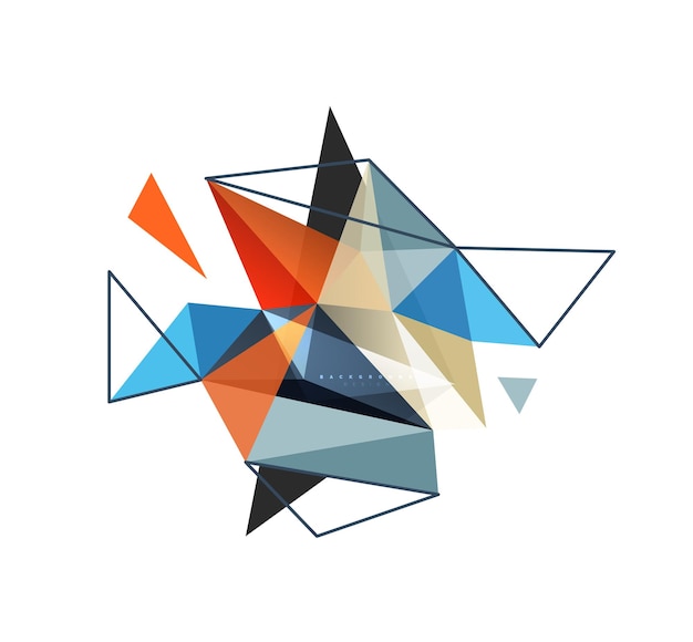 Triángulo vectorial fondo abstracto concepto de baja poli