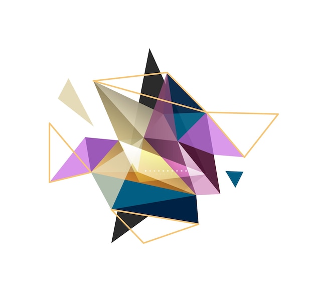 Triángulo vectorial fondo abstracto concepto de baja poli
