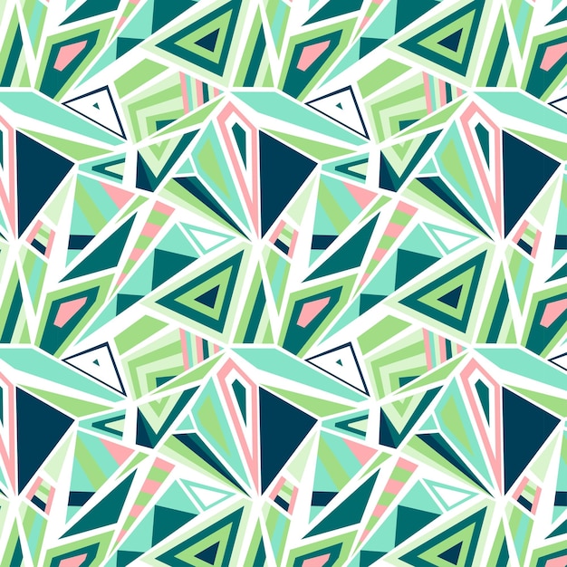 Triángulo verde y patrón geométrico ilustración vectorial