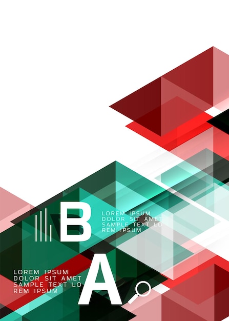 Triángulos abstractos y líneas de fondo vectorial