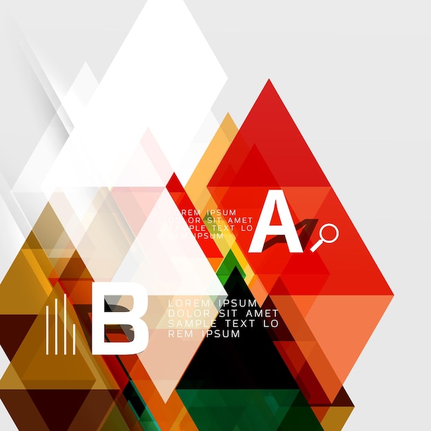 Triángulos abstractos y líneas de fondo vectorial