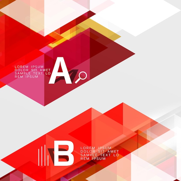 Triángulos abstractos y líneas de fondo vectorial
