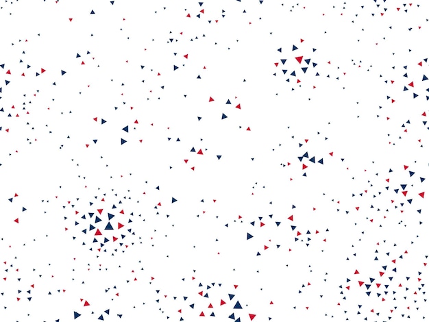 Triángulos caóticos desordenados abstractos fondo vectorial sin costuras, patrón de diseño de textura de partículas para papel tapiz o impresión o textil o papel de regalo.