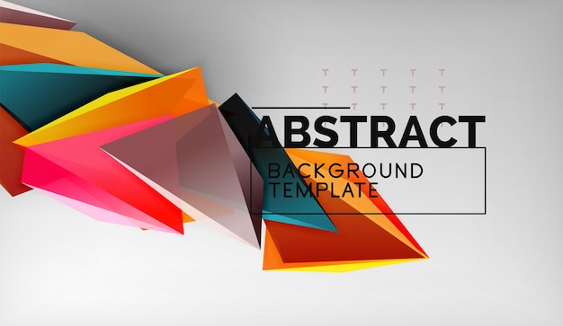 Triángulos de colores abstractos fondo geométrico estilo poli bajo triangular de mosaico