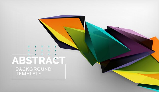 Triángulos de colores abstractos fondo geométrico estilo poli bajo triangular de mosaico