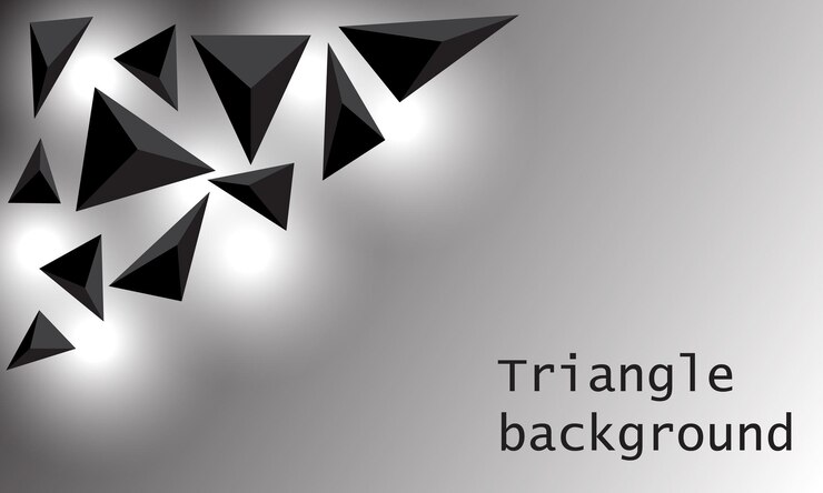 Vector triángulos flotantes 3d diseño para banner página de destino volante cartel escritorio papel tapiz vector enfermo