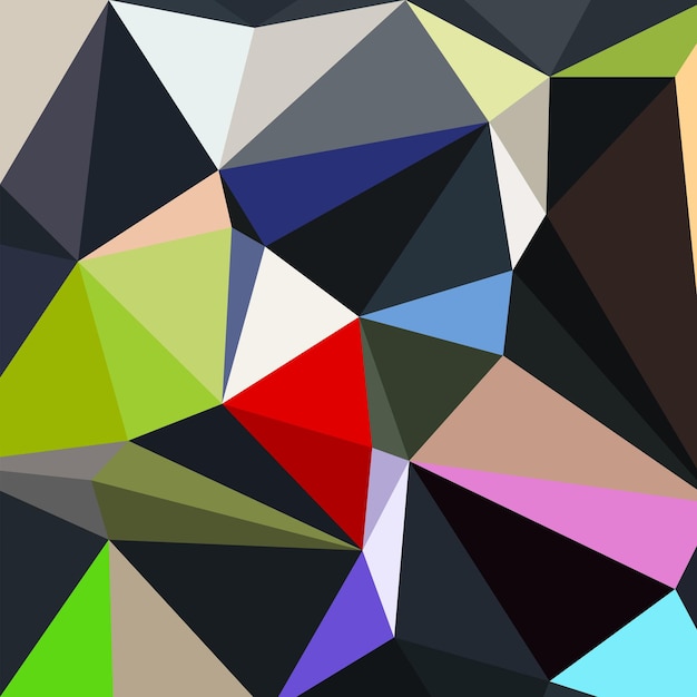 Triángulos de fondo multicolor cristales de color bajo mosaico poligonal formas creativas de origami vector