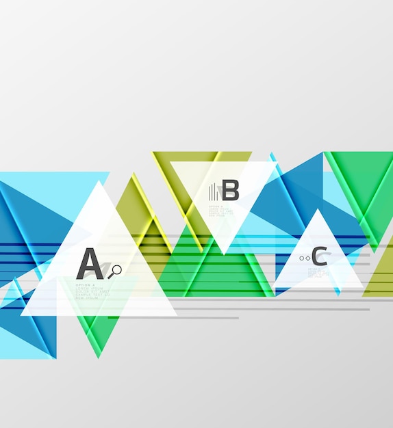 Triángulos y formas geométricas fondo abstracto ilustración vectorial para su diseño