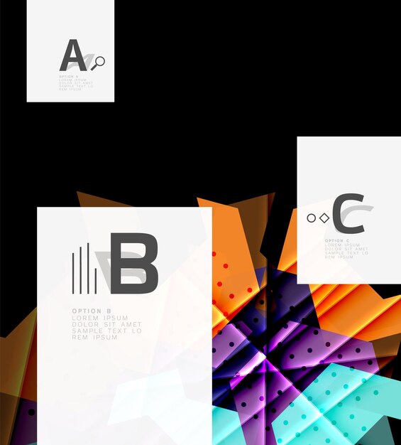 Triángulos y formas geométricas fondo abstracto ilustración vectorial para su diseño