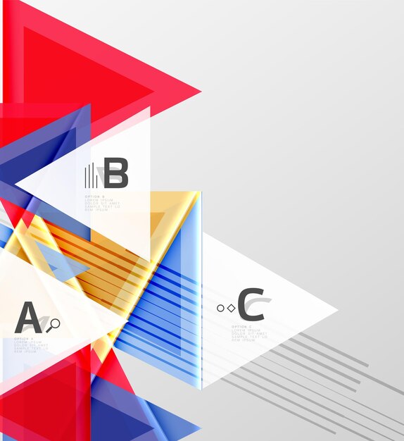 Triángulos y formas geométricas fondo abstracto ilustración vectorial para su diseño