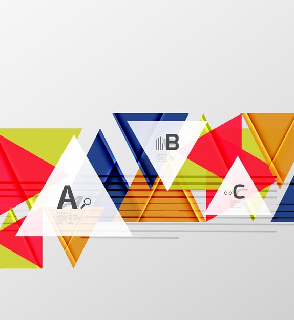 Triángulos y formas geométricas fondo abstracto ilustración vectorial para su diseño