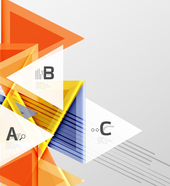 Triángulos y formas geométricas fondo abstracto ilustración vectorial para su diseño