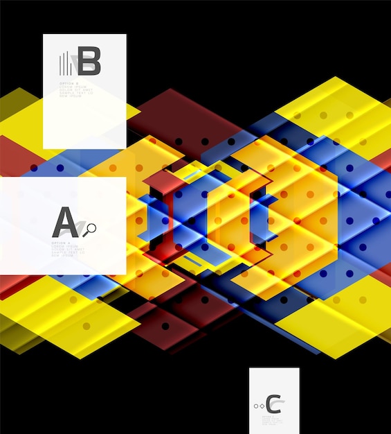 Triángulos y formas geométricas fondo abstracto ilustración vectorial para su diseño