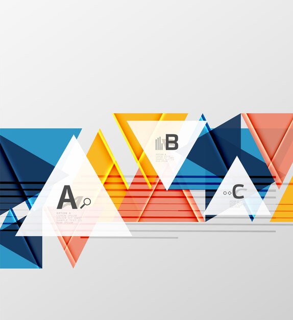 Triángulos y formas geométricas fondo abstracto ilustración vectorial para su diseño