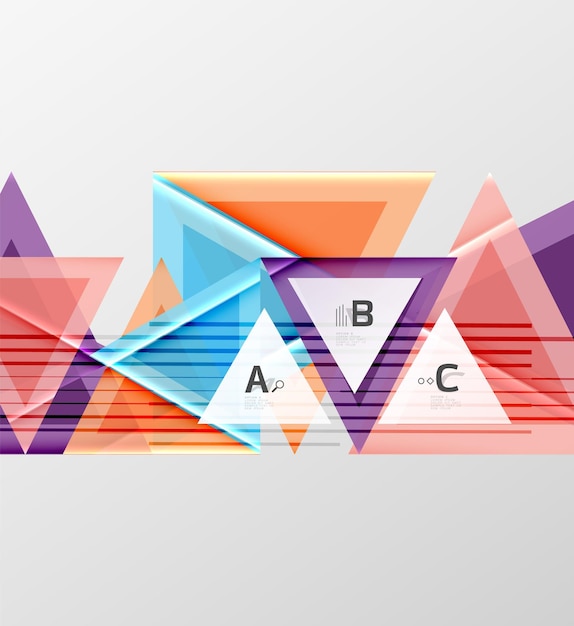Triángulos y formas geométricas fondo abstracto ilustración vectorial para su diseño