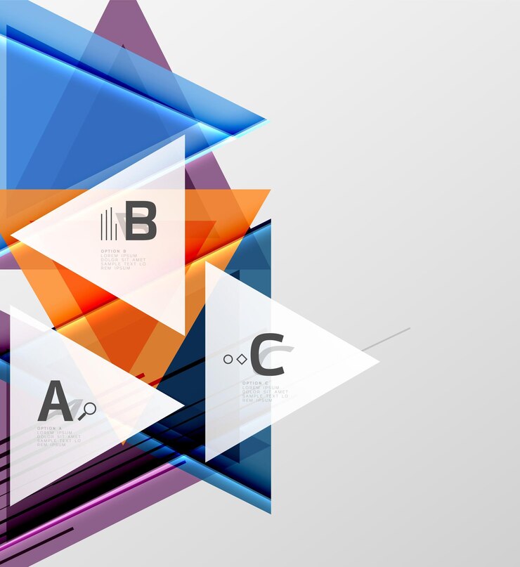 Vector triángulos y formas geométricas fondo abstracto ilustración vectorial para su diseño