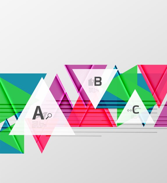 Triángulos y formas geométricas fondo abstracto ilustración vectorial para su diseño