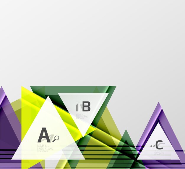 Triángulos y formas geométricas fondo abstracto ilustración vectorial para su diseño