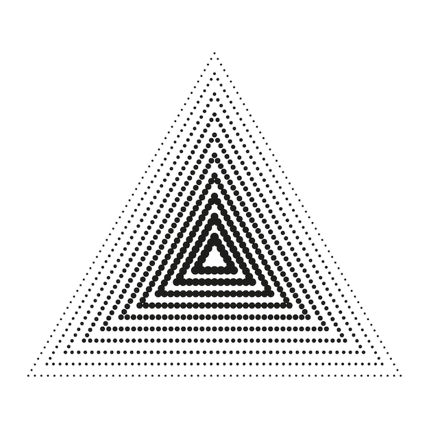 Triángulos de medio tono patrón de puntos de medio tono puntos geométricos de medio tono vectoriales